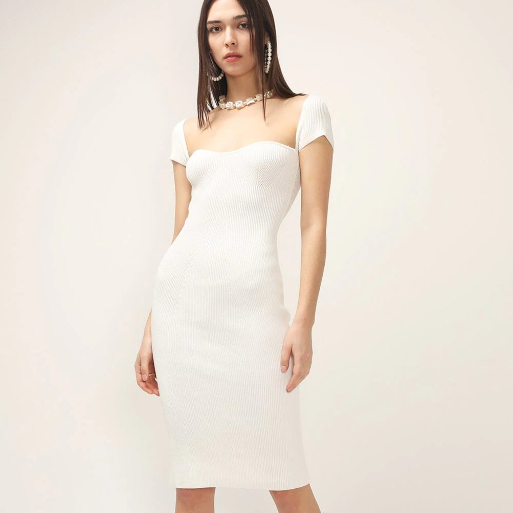 Storets Francesca Ribbed Bustier Dress